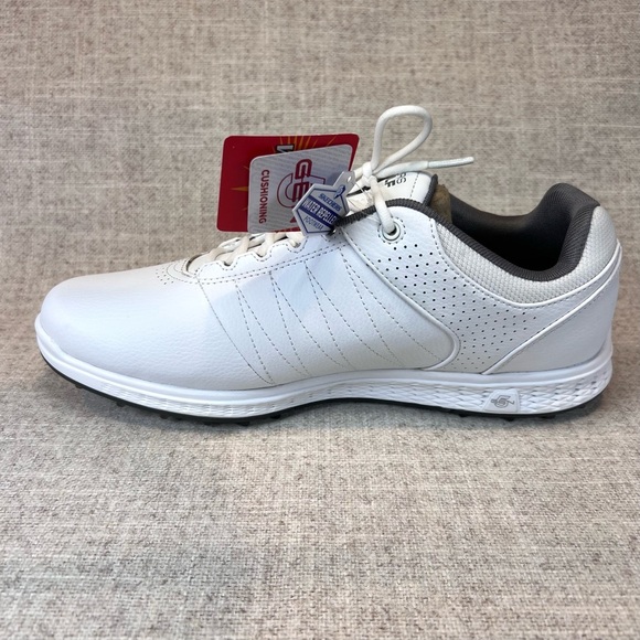 Skechers Go Golf mens size 7.5 Wide white spikeless golf shoes sneakers NWT - Picture 2 of 9